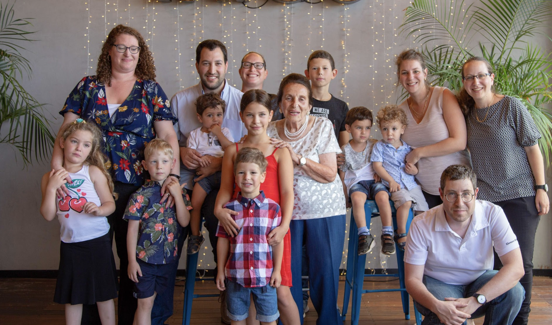 Alisa with her family at her 90th birthday celebration